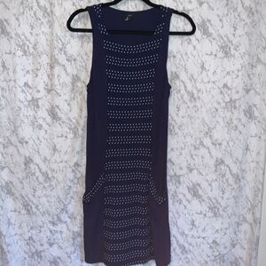 Tart Sleeveless Dress Navy with White Polka Dots Woman’s Size Medium